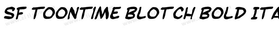 SF Toontime Blotch Bold Italic字体转换